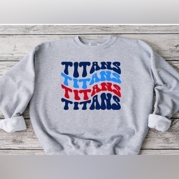 Titans Wavy Crewneck - Gray - Picture 1 of 5